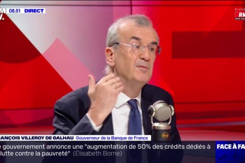François Villeroy de Galhau sur le plateau de BFMTV