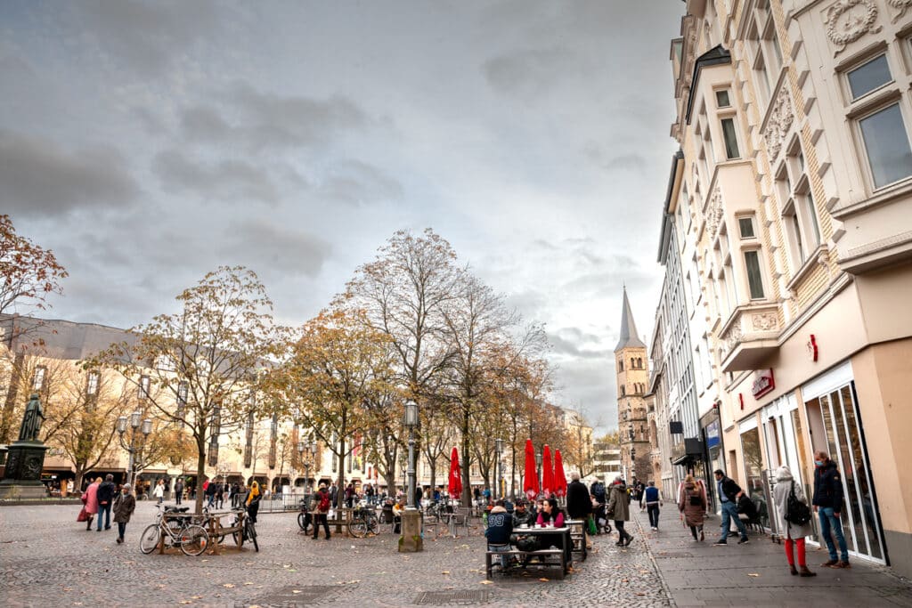 Place Munsterplatz à Bonn dans l'ouest de l'Allemagne