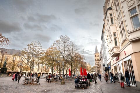 Place Munsterplatz à Bonn dans l'ouest de l'Allemagne