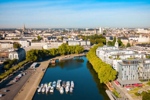 Vue panoramique de la ville de Nantes