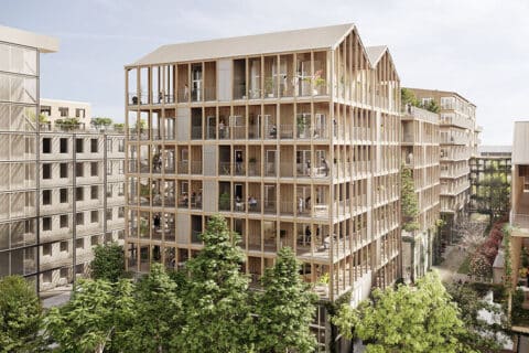 L'îlot Bergeron, situé boulevard Léon-Bureau, en face des nefs des Machines de l'île, sera livré en 2025.