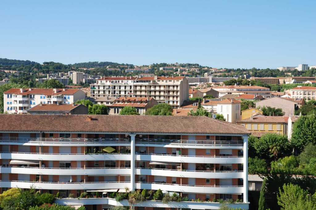 Photo d'un quartier de la ville d'Aix-en-Provence