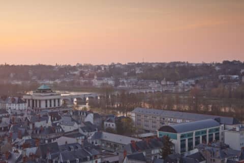 Vue aérienne de la bibliothèque municipale de la ville de Tours