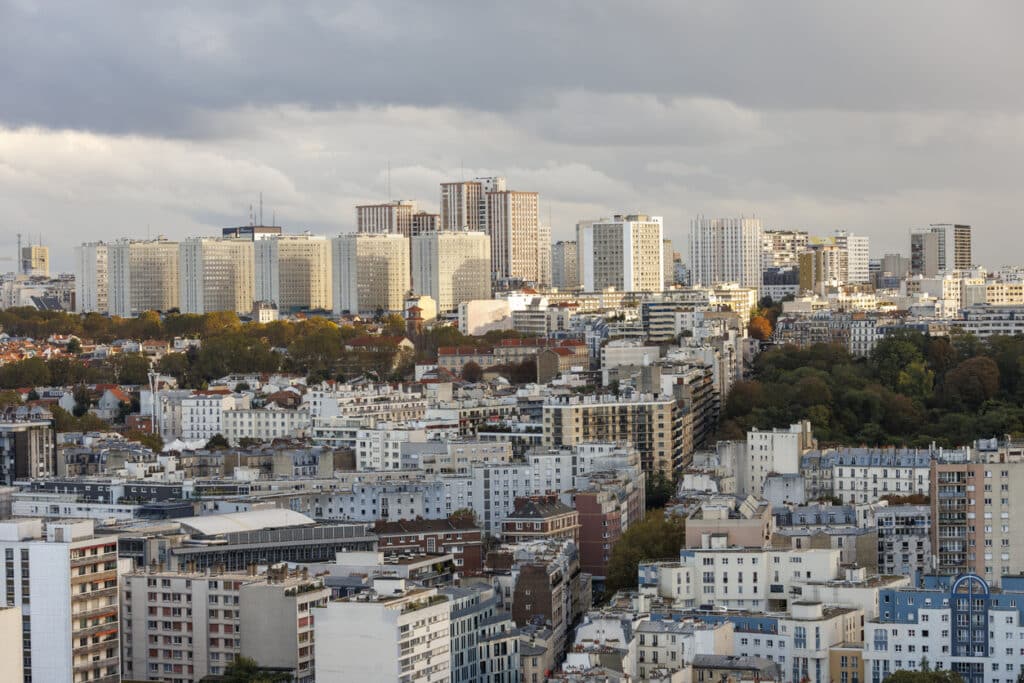 Vue aérienne de Paris (Sud-Est), 19e arrondissement