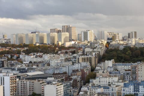 Vue aérienne de Paris (Sud-Est), 19e arrondissement