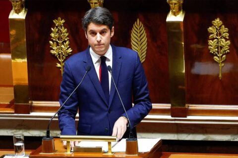 Gabriel Attal à la tribune de l'Assemblée Nationale pour son discours de politique générale