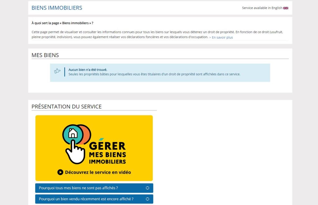 Déclaration fiscale des biens immobiliers des particuliers