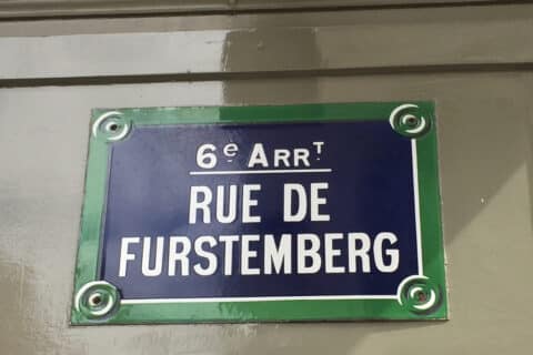 Panneau de rue de Furstemberg à Paris