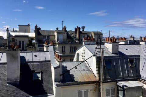 Vue sur les toits typiquement parisiens en zinc
