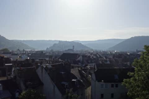 Vue panoramique de la ville de Besançon depuis le Fort Griffon