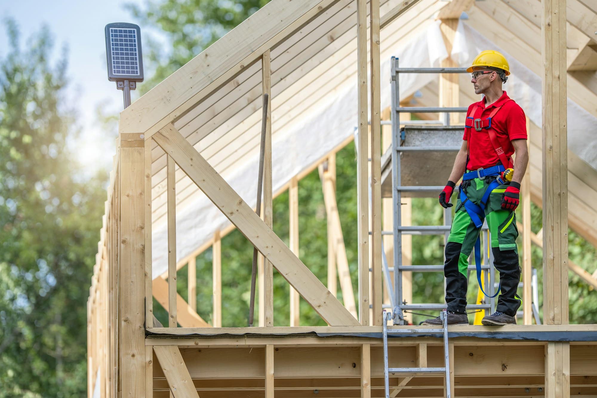 Professional Construction Worker and the House Project