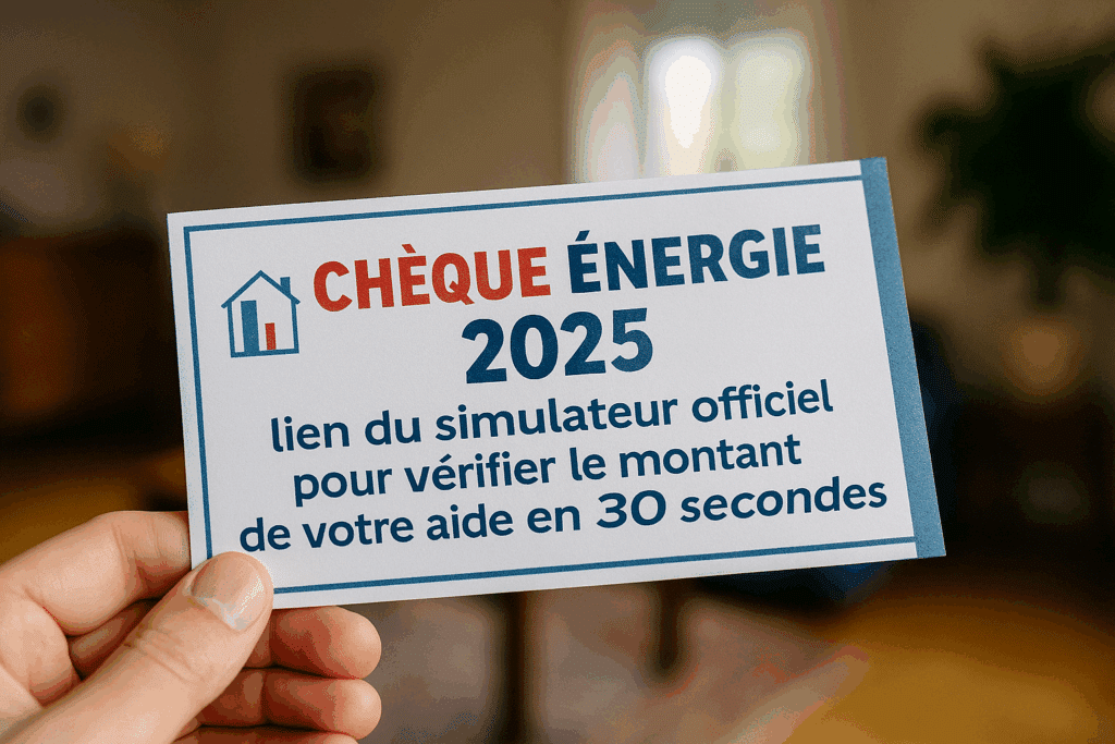 Chèque énergie 2025 : lien du simulateur officiel pour vérifier le montant de votre aide en 30 secondes