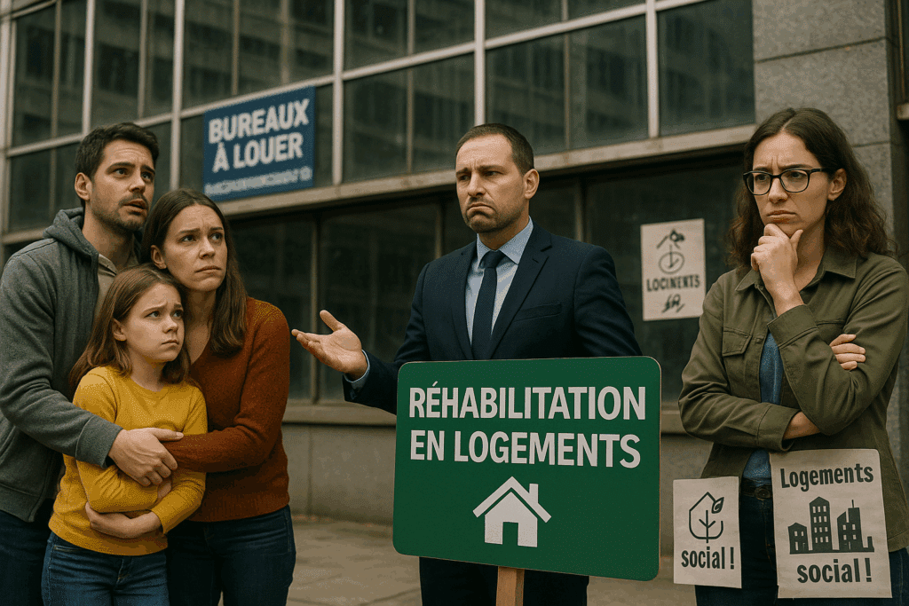 Réhabiliter des bureaux vacants en logements : une solution durable freinée par l’économie et l’urbanisme