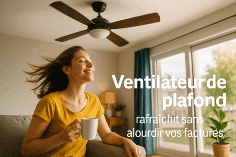 Ventilateur de plafond : l’alternative économique qui rafraîchit sans alourdir vos factures