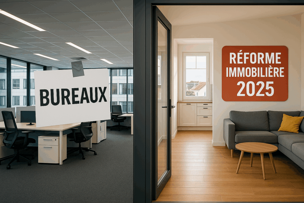 Réforme immobilière 2025 : des règles allégées pour convertir des bureaux en habitations