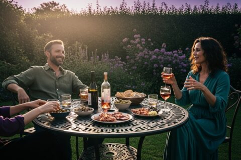Aménager un coin repas autour de sa table de jardin métallique