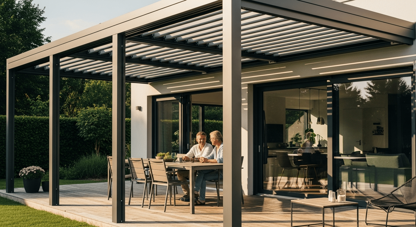 Pergola bioclimatique : véritable levier de valorisation immobilière ...