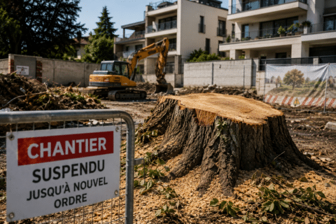 Un maire suspend un chantier après l’abattage d’un marronnier centenaire protégé
