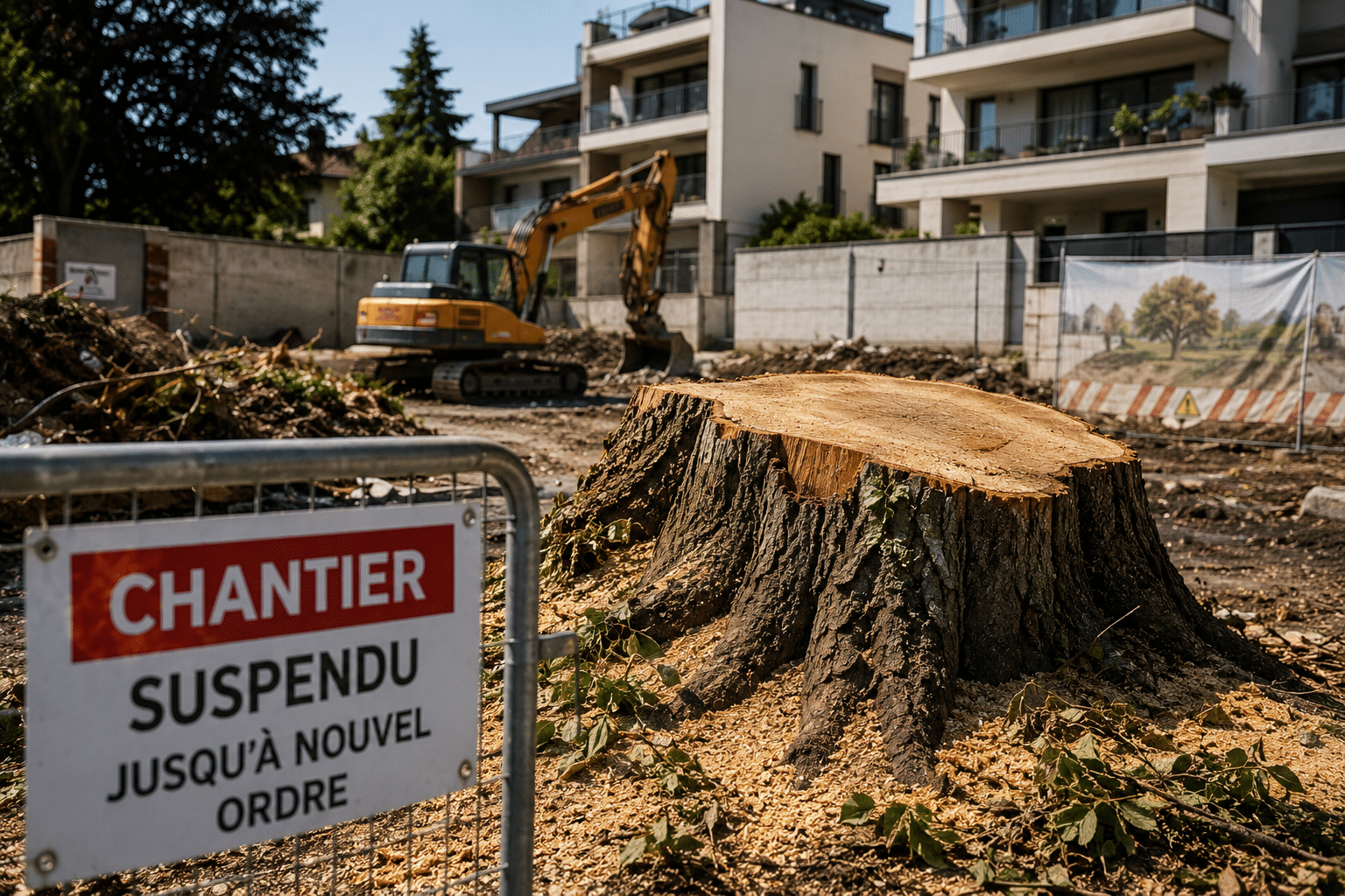 Un maire suspend un chantier après l’abattage d’un marronnier centenaire protégé