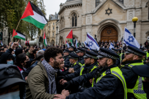 Londres : 14 arrestations après des affrontements autour d’un salon immobilier israélien