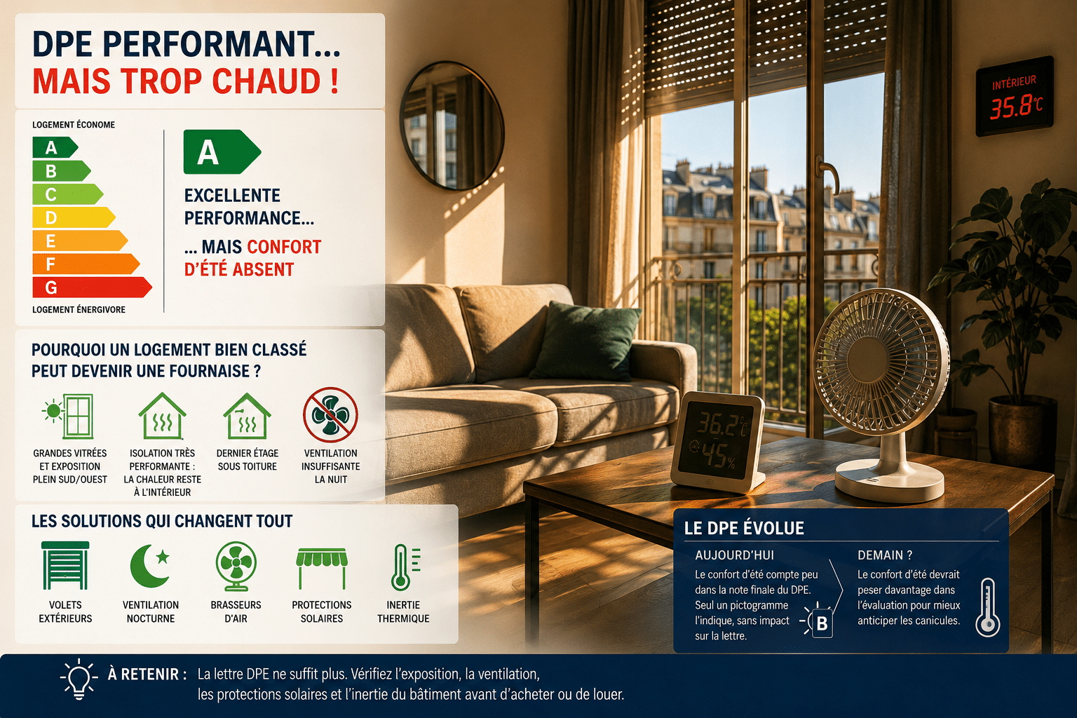 On croyait les logements bien isolés protégés… la canicule révèle une faille du DPE