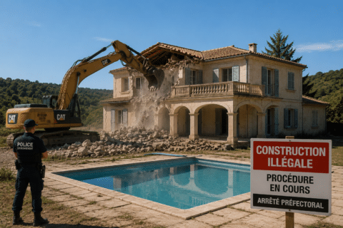 Construction illégale : une maison et sa piscine rasées par l'État après 15 ans de procédure