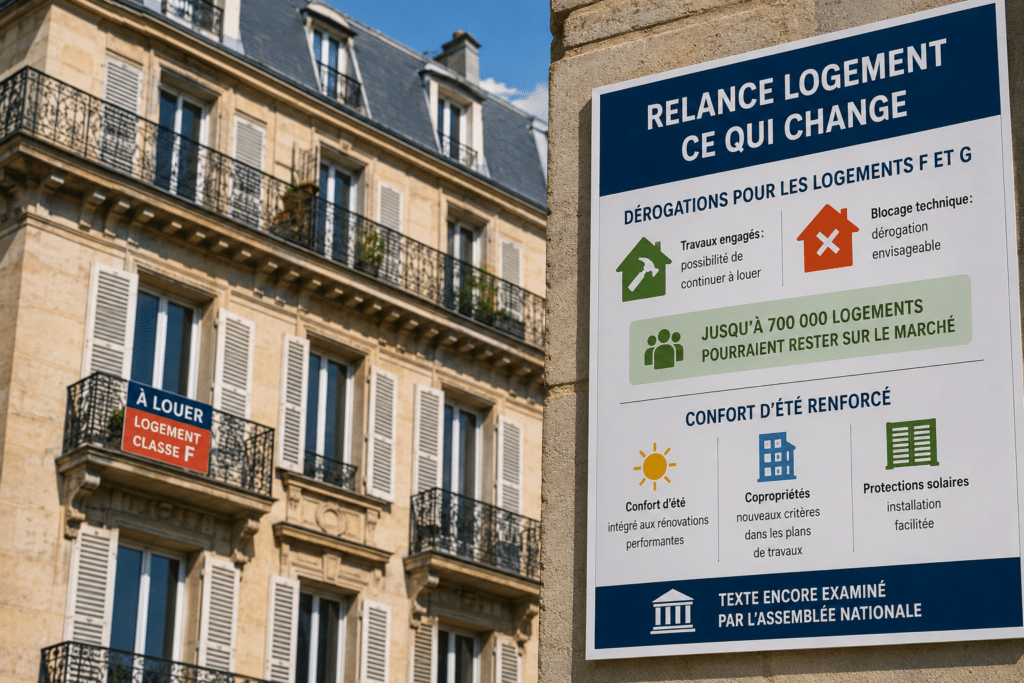 Louer un logement classé F ou G pourrait redevenir possible dans certains cas