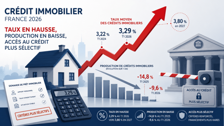 Crédit immobilier : les taux remontent et la production chute de 14,8 %