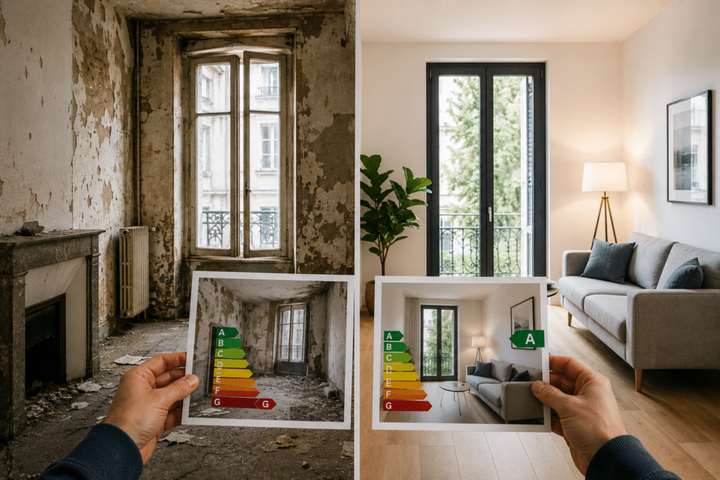 DPE F ou G : pourquoi ces logements perdent désormais une part énorme de leur valeur