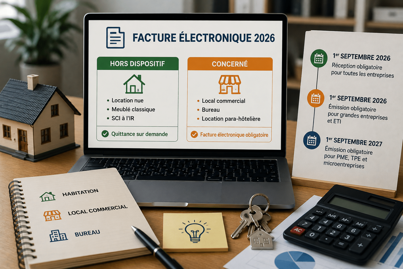 Investissement locatif : qui devra utiliser la facture électronique dès septembre 2026 ?