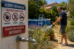 Restrictions d’eau : arrosage, piscine, voiture… ce qui est interdit près de chez vous