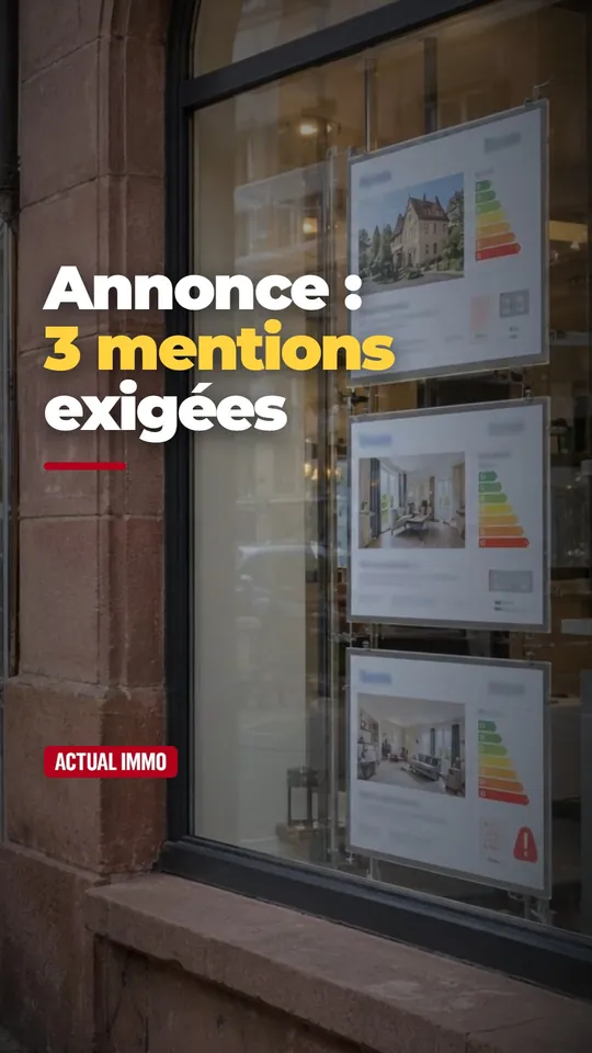 Vidéo : Annonce immobilière avec DPE : les 3 mentions à afficher